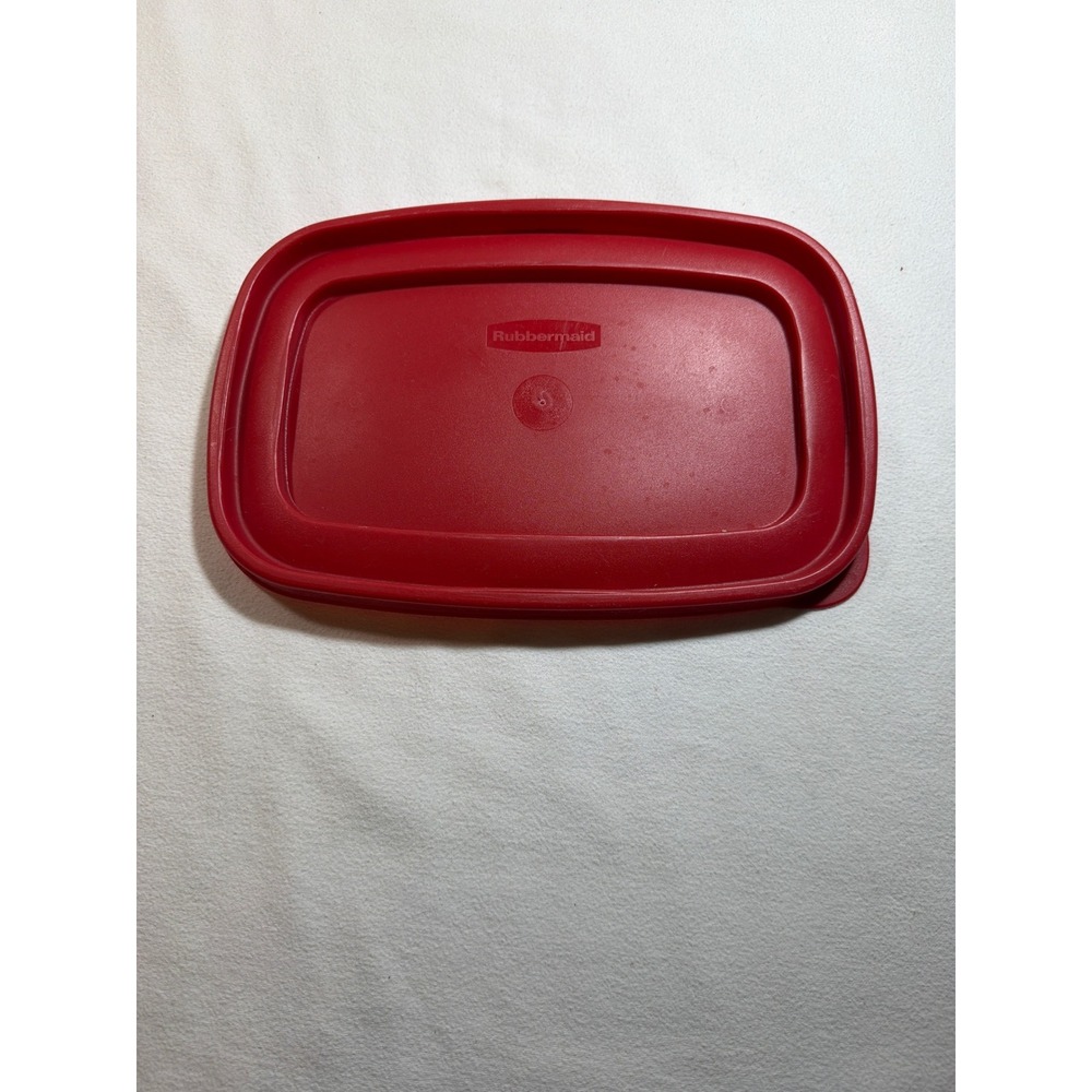 Rubbermaid TakeAlongs Rectangular Replacement Lid Red Plastic Food Storage 8